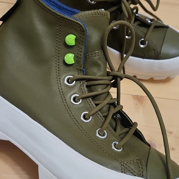 Converse Chuck Taylor All Star Boots Gore-Tex Lugged Waterproof Leather Moss 7 - Picture 14 of 16